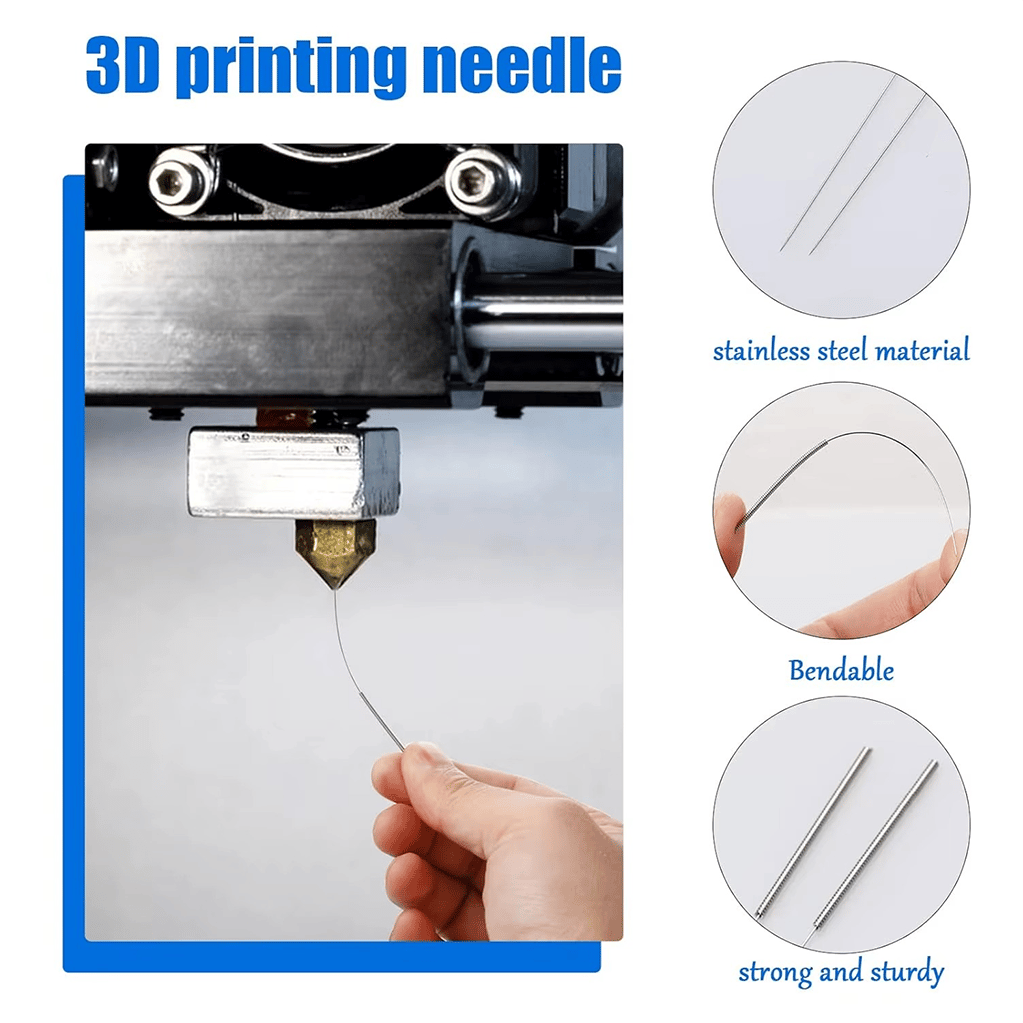 3D Yazıcı Nozzle Temizleme İğne Seti(0.3-0.35-0.4-0.5-0.6)