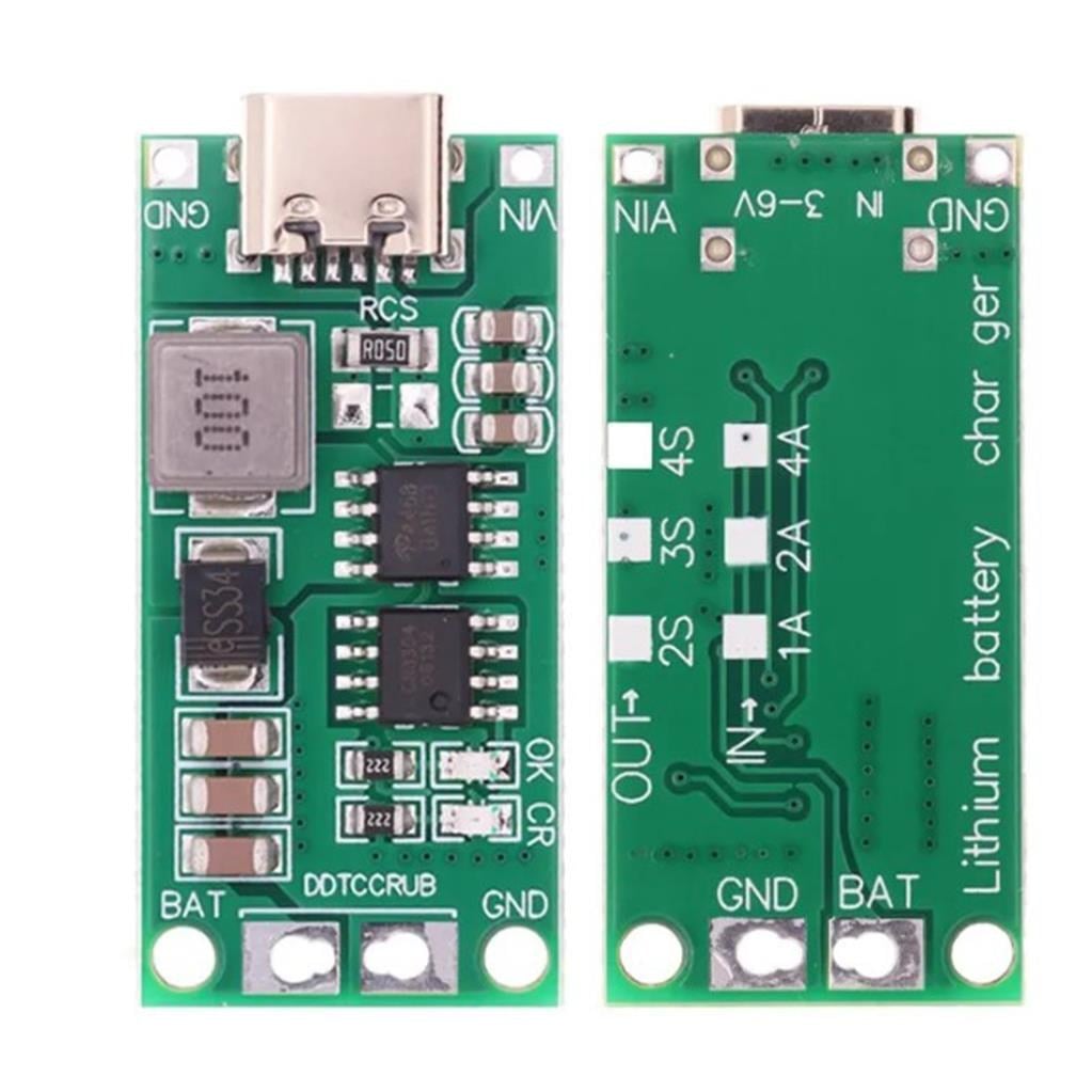 3S 2A BMS 12.6V Type C Lityum Pil Sarj Modülü 18650 Li-Ion Batarya Step-Up Boost