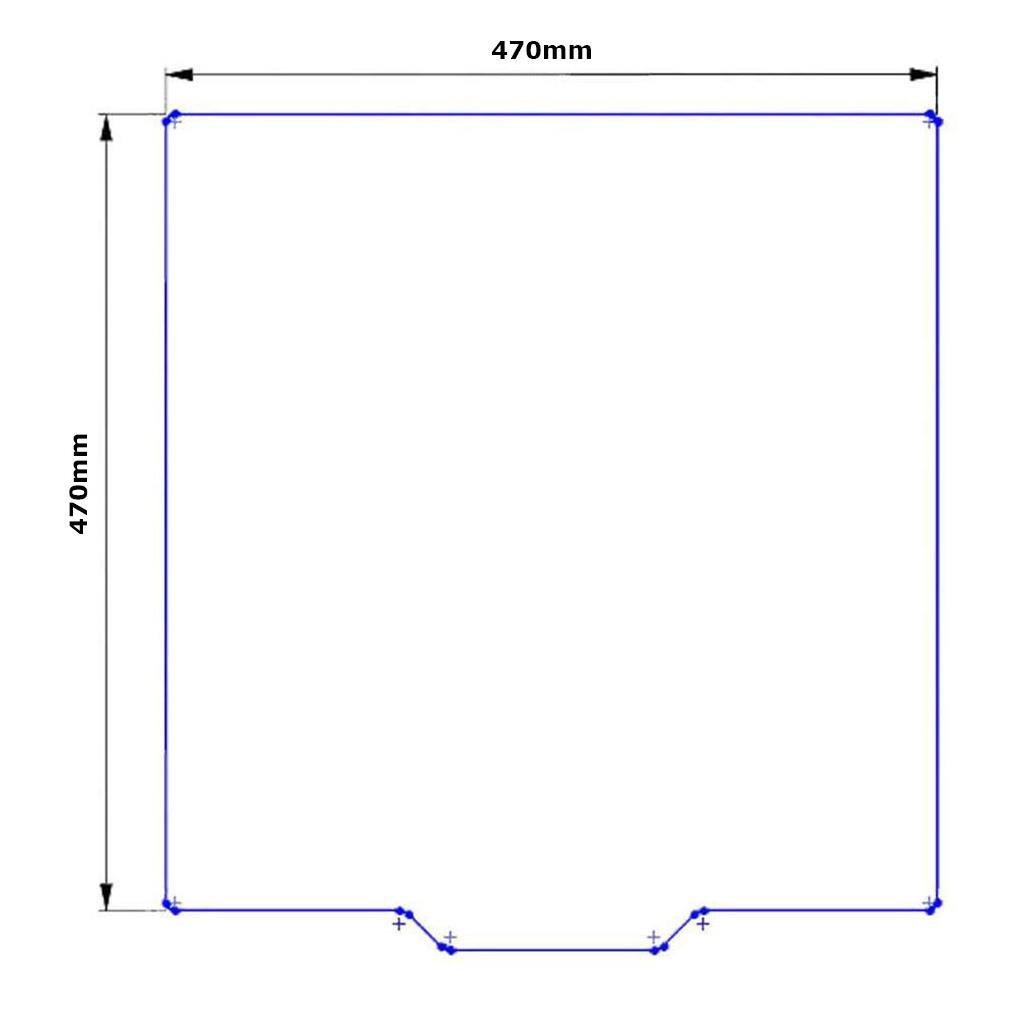 470x470 Cr10 Max Yay Çeliği Tabla+Yapışkanlı Manyetik Levha (0.5mm)