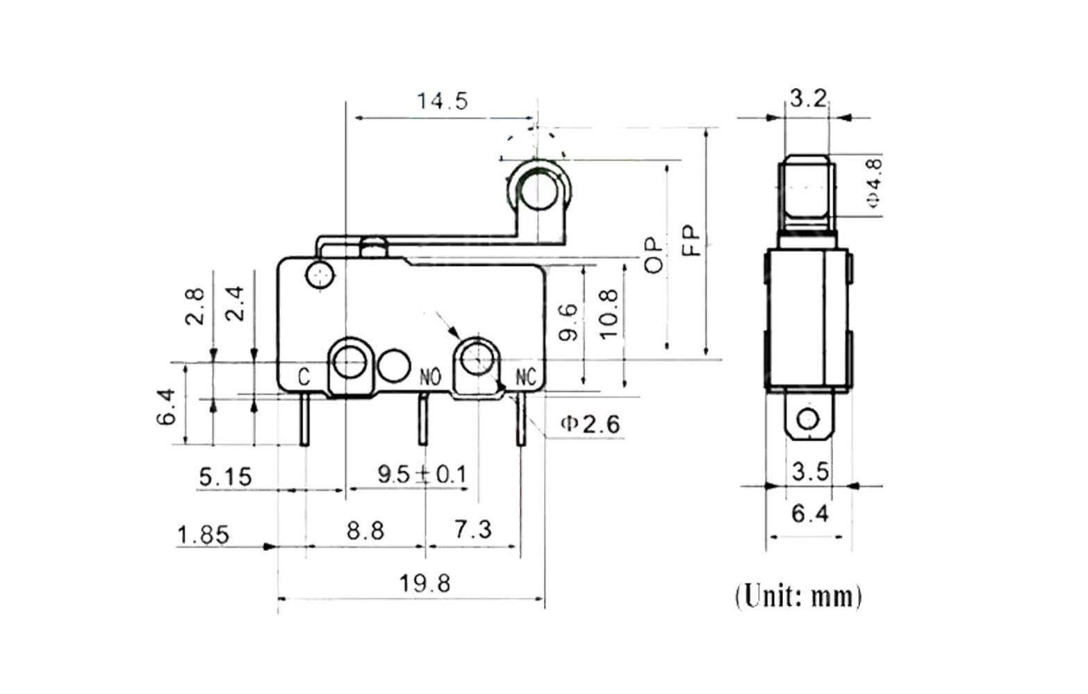 5A Micro Switch(Makaralı)