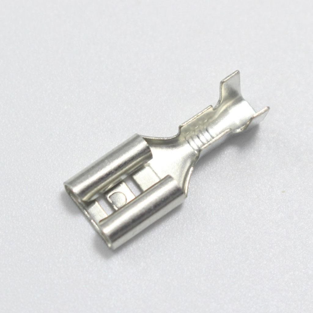 6.3mm İzolesiz Kablo Ucu Dişi Terminal Pabucu-10 Adet