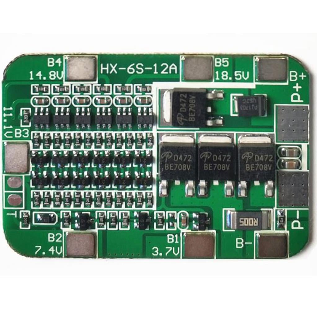 6S 12A BMS 25.5V 18650 Lityum LiPo Pil Şarj Koruma Modülü