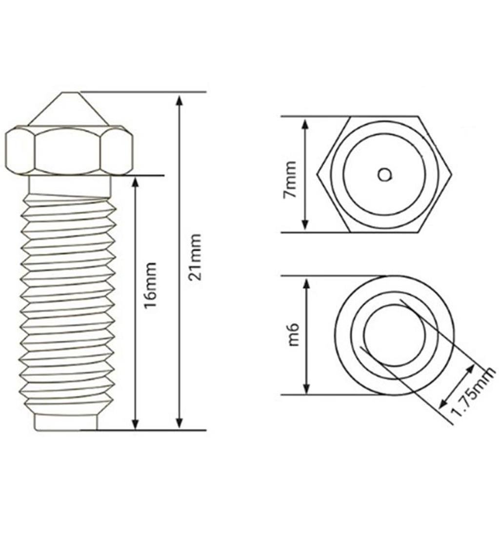 Anycubic Kobra 2-3 Pro-Plus-Max-Crator Uyumlu Sertleştirilmiş Çelik Nozzle(0.2mm)