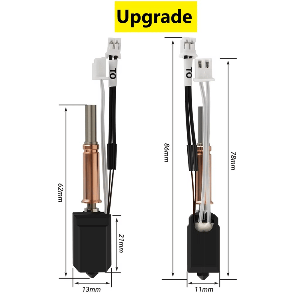 Anycubic Kobra 3 Yükseltilmiş Hotend Seti(Sertleştirilmiş Çelik Nozzle)-24v 60W