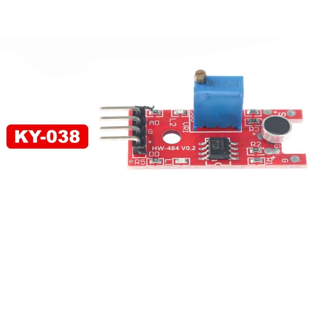 Arduino Uyumlu Mikrofonlu ve Yüksek Hassasiyetli Ses Sensör Modülü-KY-038
