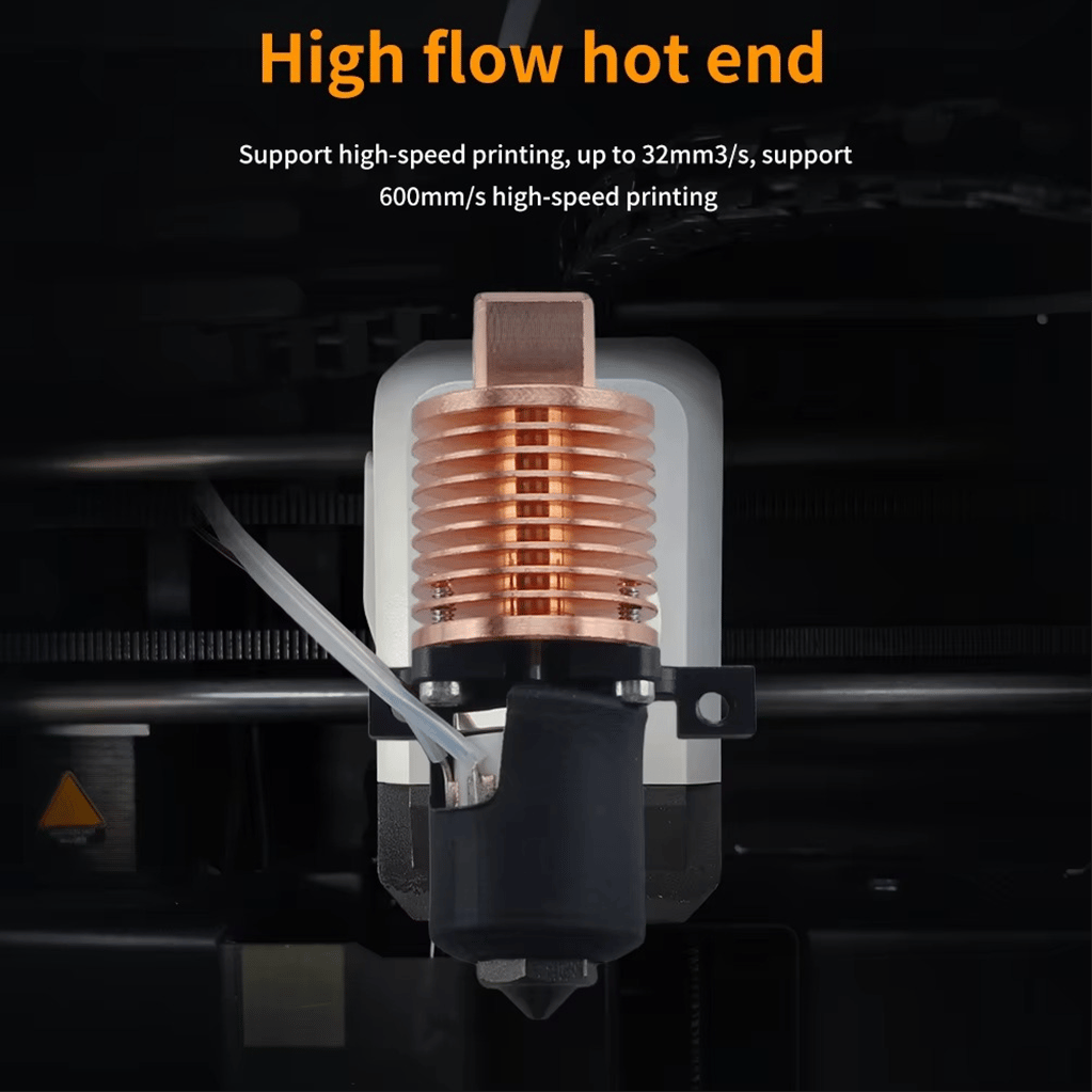 Bamb Lab P1 Serisi Yükseltilmiş Hotend Dairesel Bakır Gövde-Sertleştirilmiş V6 Çelik Nozzle-0.4mm