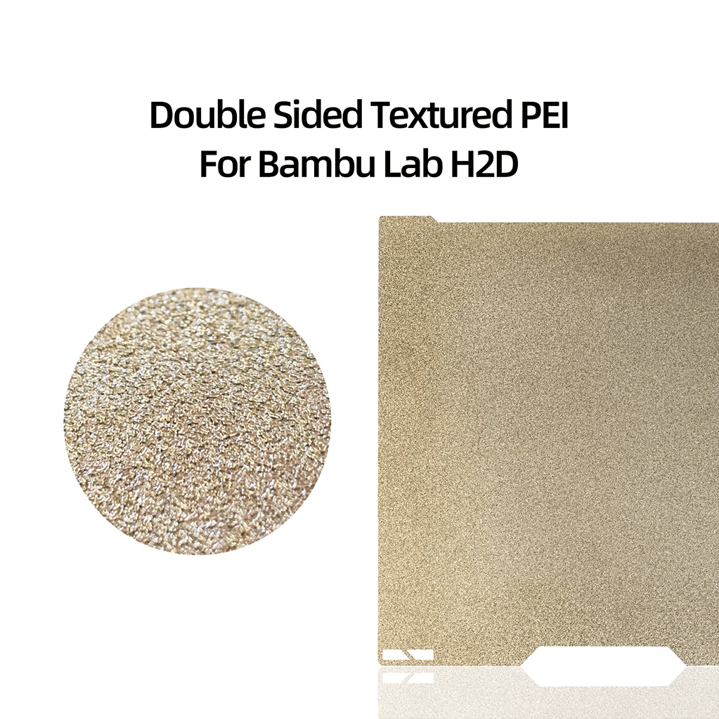 Bambu Lab H2D Çift Taraflı Pütürlü Pei Yay Çeliği Tabla-355x347mm