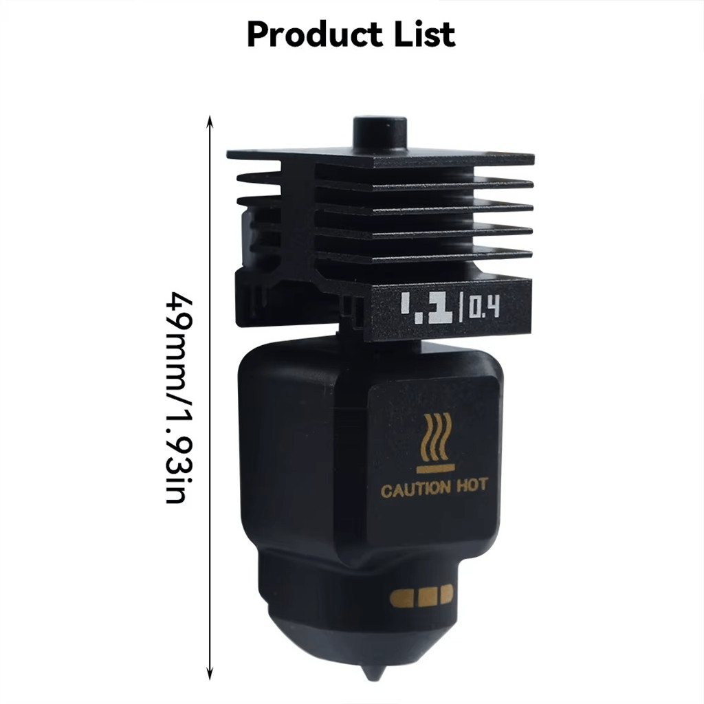 Bambu Lab P2S Sertleşleştirilmiş Çelik Mekanik Hotend Kiti-0.4mm