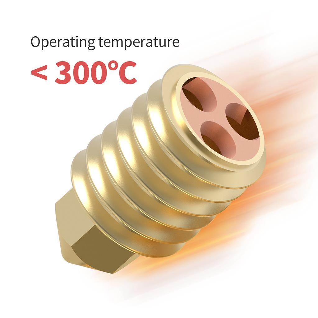 Bambu Lab X1-P1P CHT(High Flow)Bronz Nozzle(0.8mm)