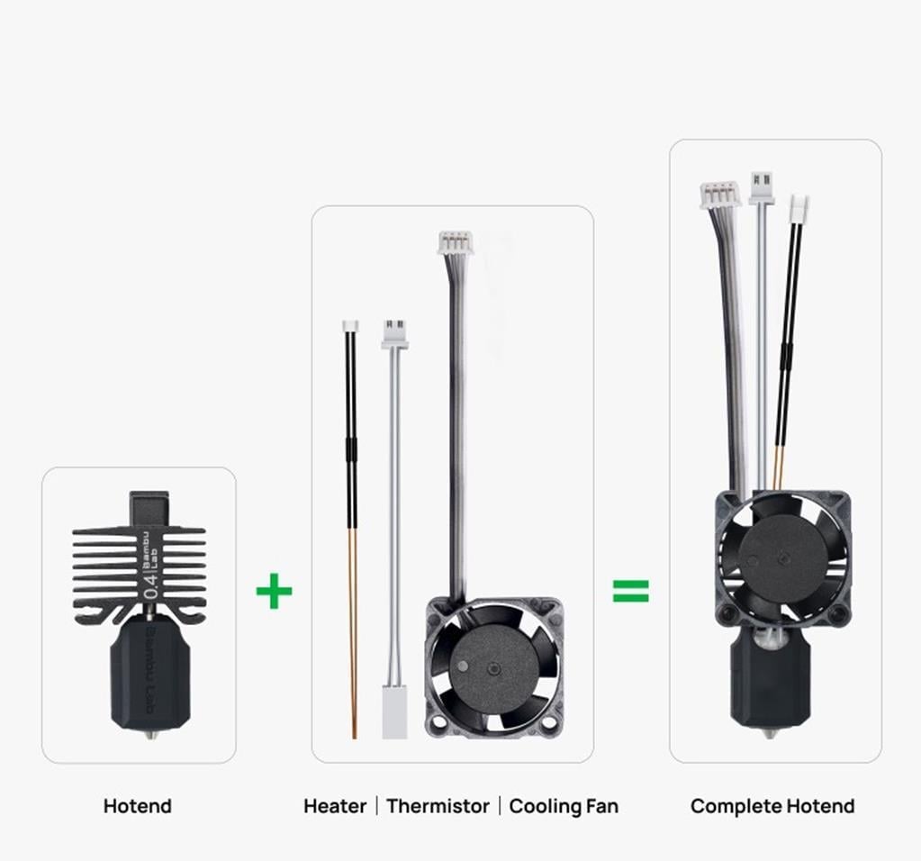 Bambu Lab X1 Serisi 0.4mm Hotend Seti-Sertleştirilmiş Çelik-FAH001