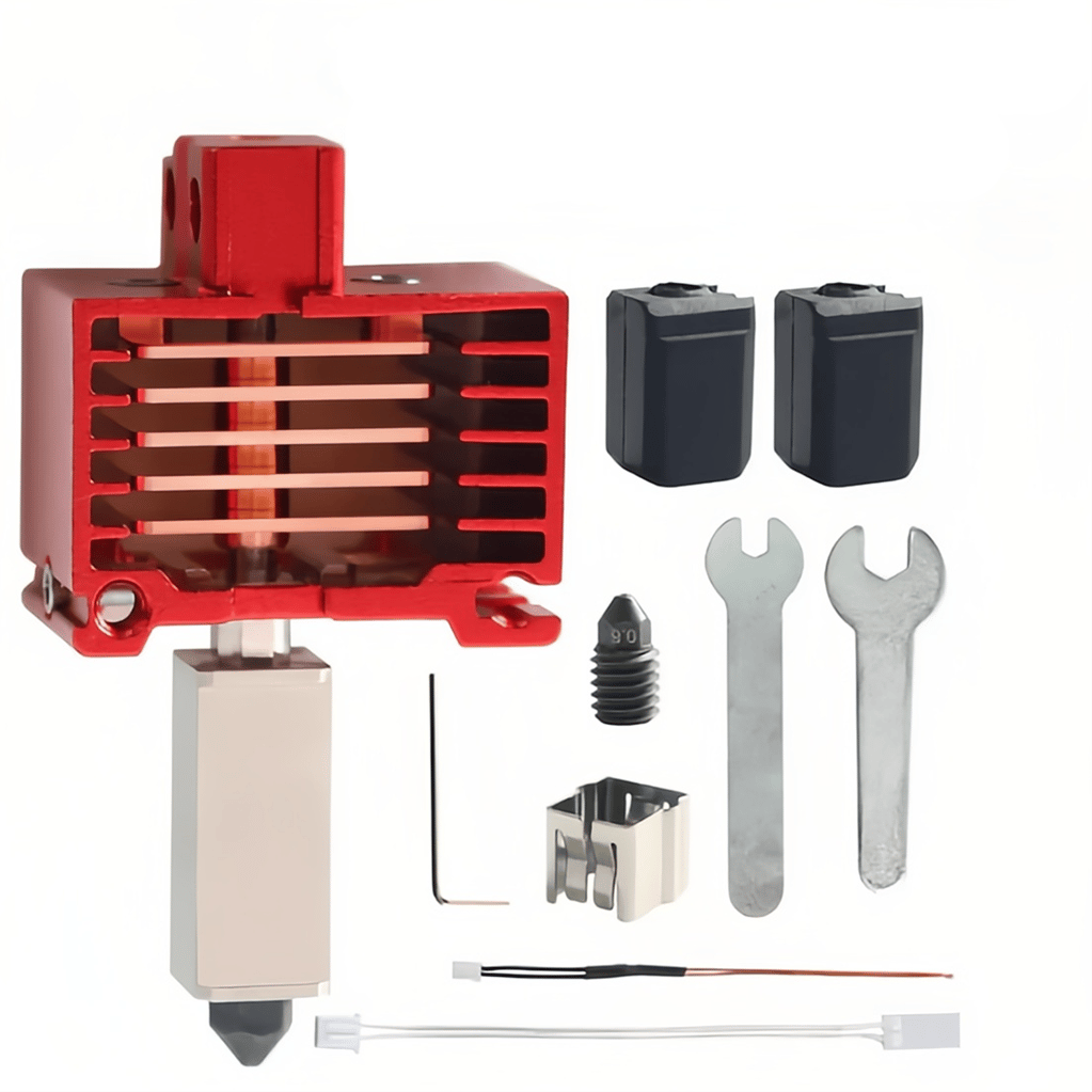Bambu Lab X1-X1C Uyumlu Yükseltilmiş Hotend TZ V3.0 Bi Metal Full Hotend Seti(Kırmızı)