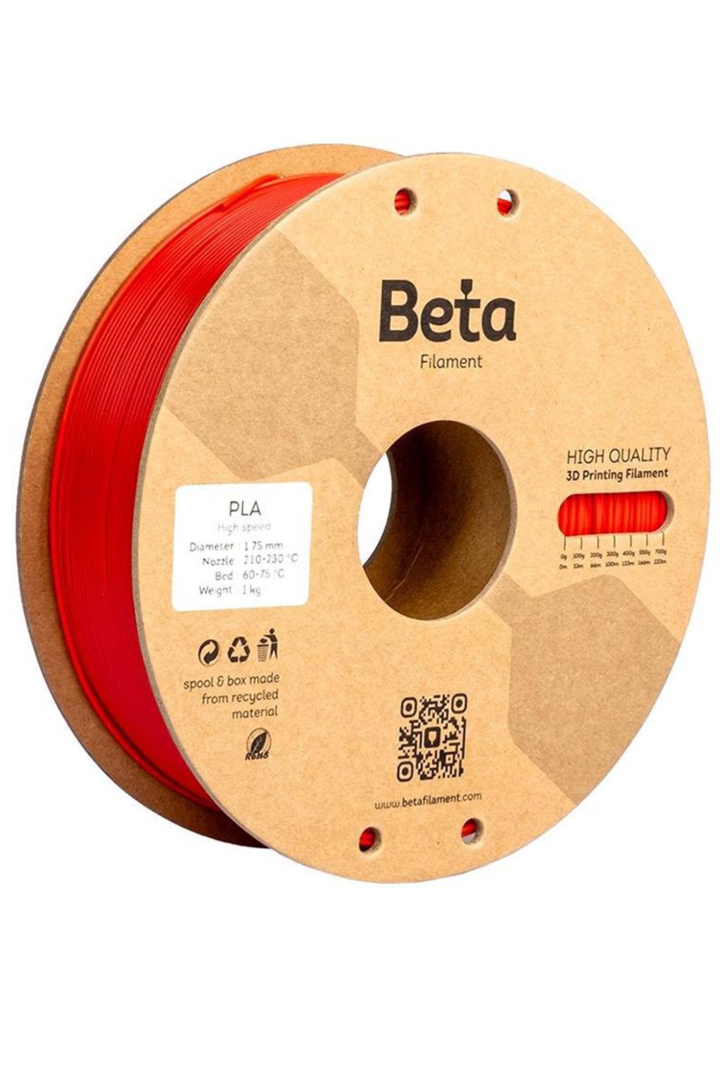 Beta PLA Plus Filament Neon Kırmızı 1.75mm 1000gr