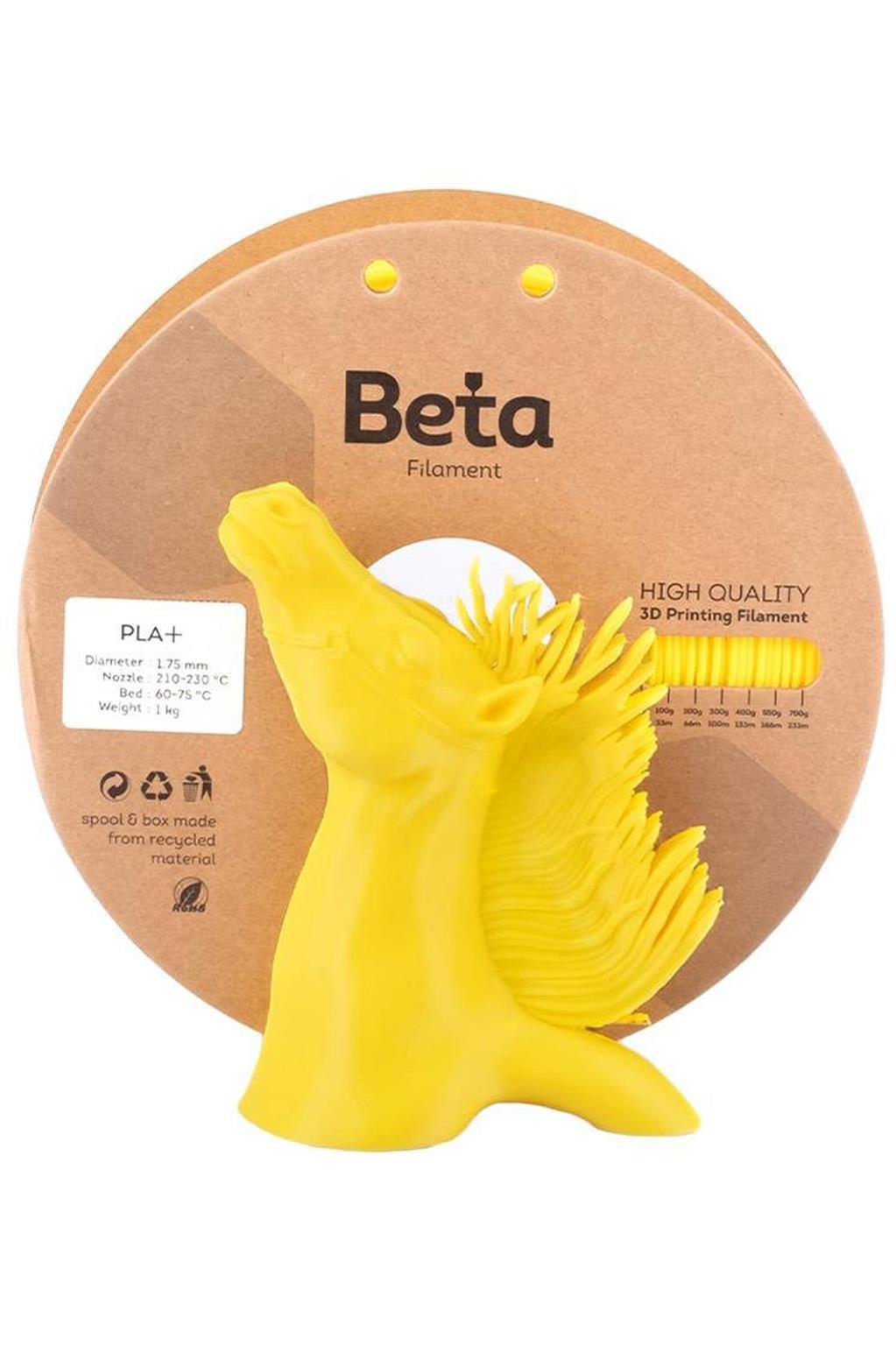 Beta PLA Plus Filament Siber Sarı 1.75mm 1000gr