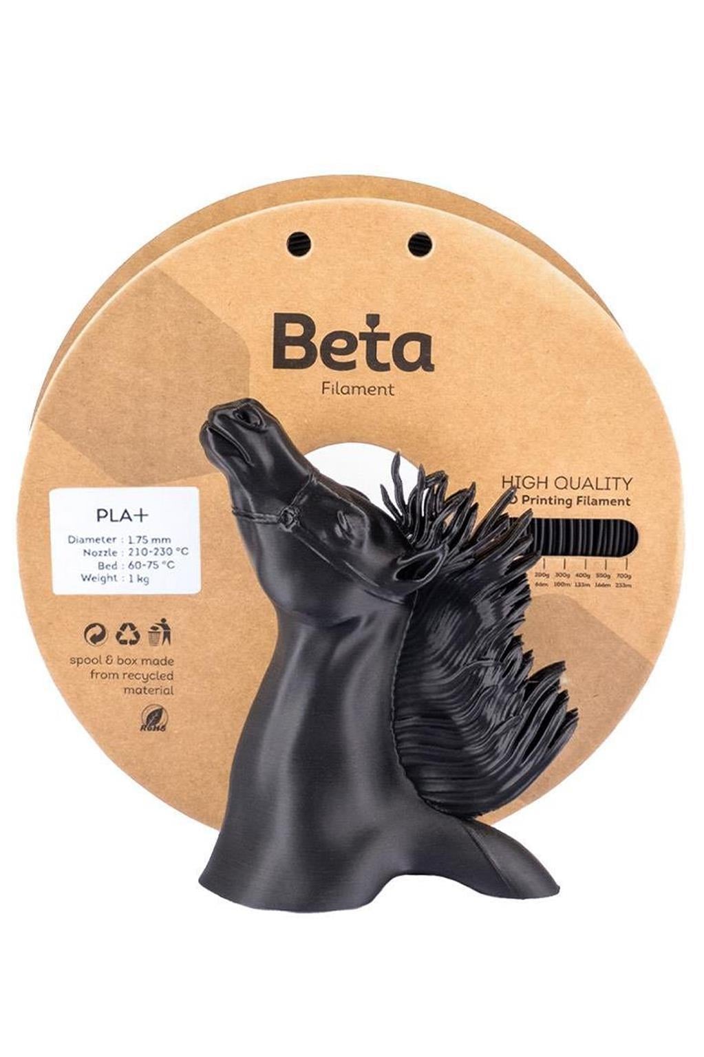 Beta PLA Plus Filament Siyah 1.75mm 1000gr
