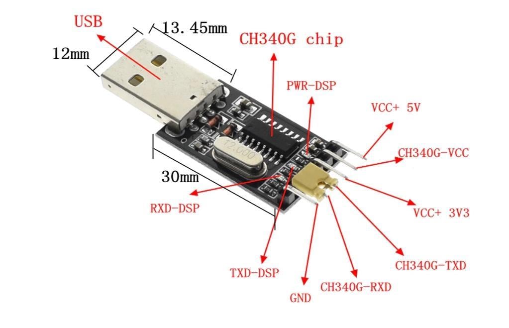 Ch340 Usb TTL Modülü