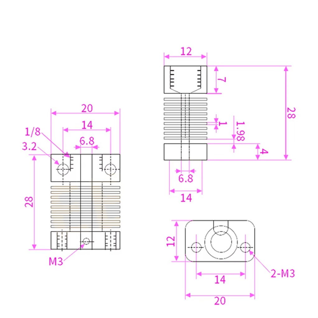 Creality Ender 3 Pro-V2 Alüminyum Soğutucu Gövde