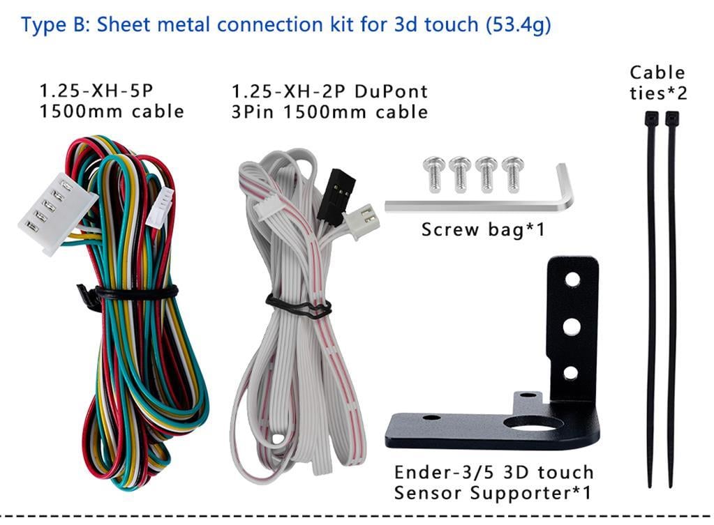 Creality Ender 3 Pro-V2-Ender 5-Cr-10 Bl-Touch Montaj Seti-1,5 Metre Kablo