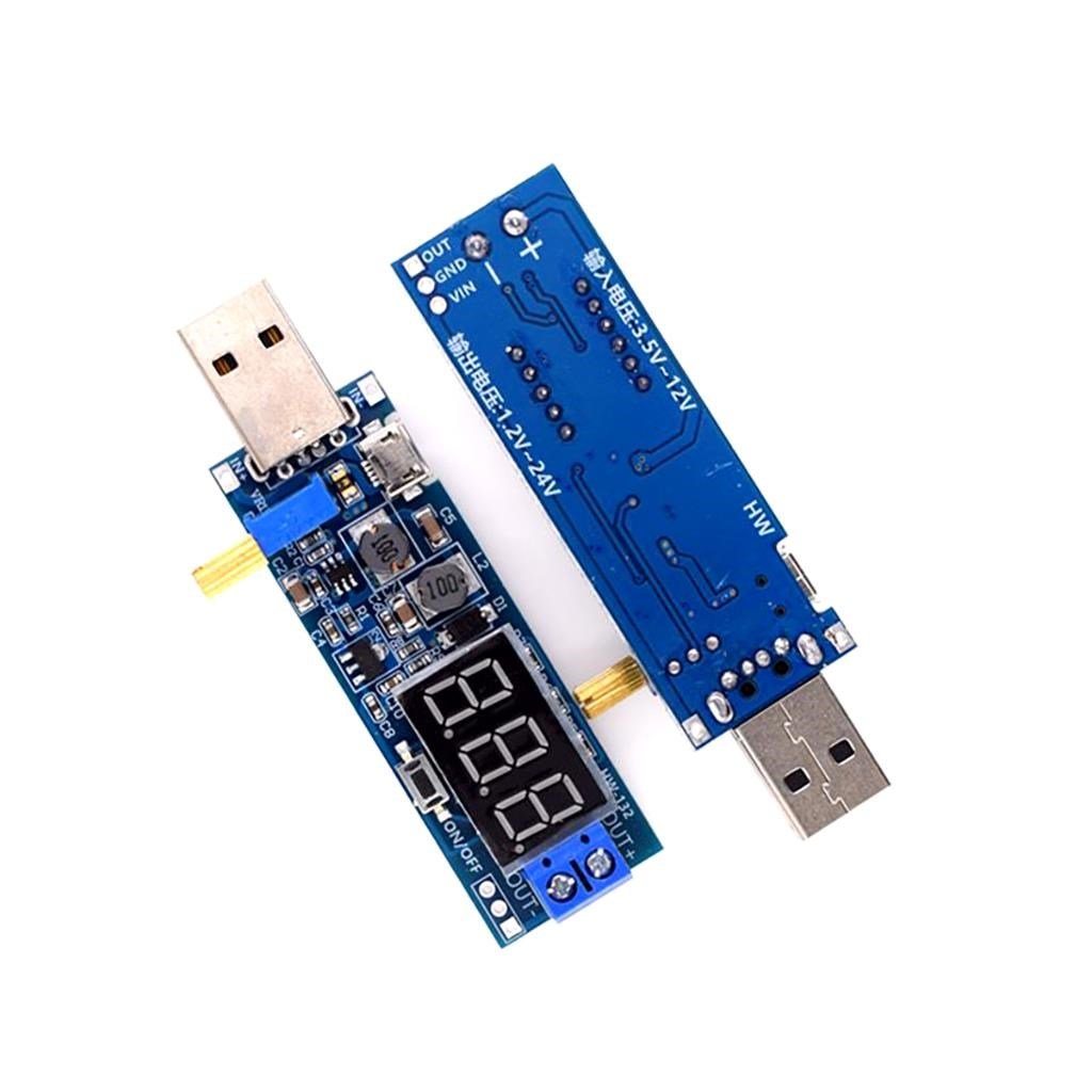 DC-DC USB Yükseltici-Düşürücü Güç Regülatör Modülü 3.3V 5V-9V 12V 24V Masaüstü Güç Modülü