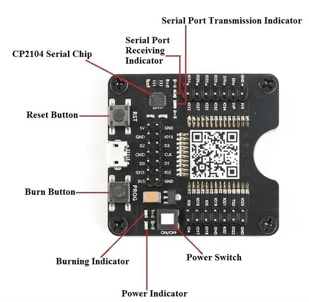 ESP-WROOM-32 Programlayıcı Adaptör Modülü-Geliştirme Kartı Test Kiti