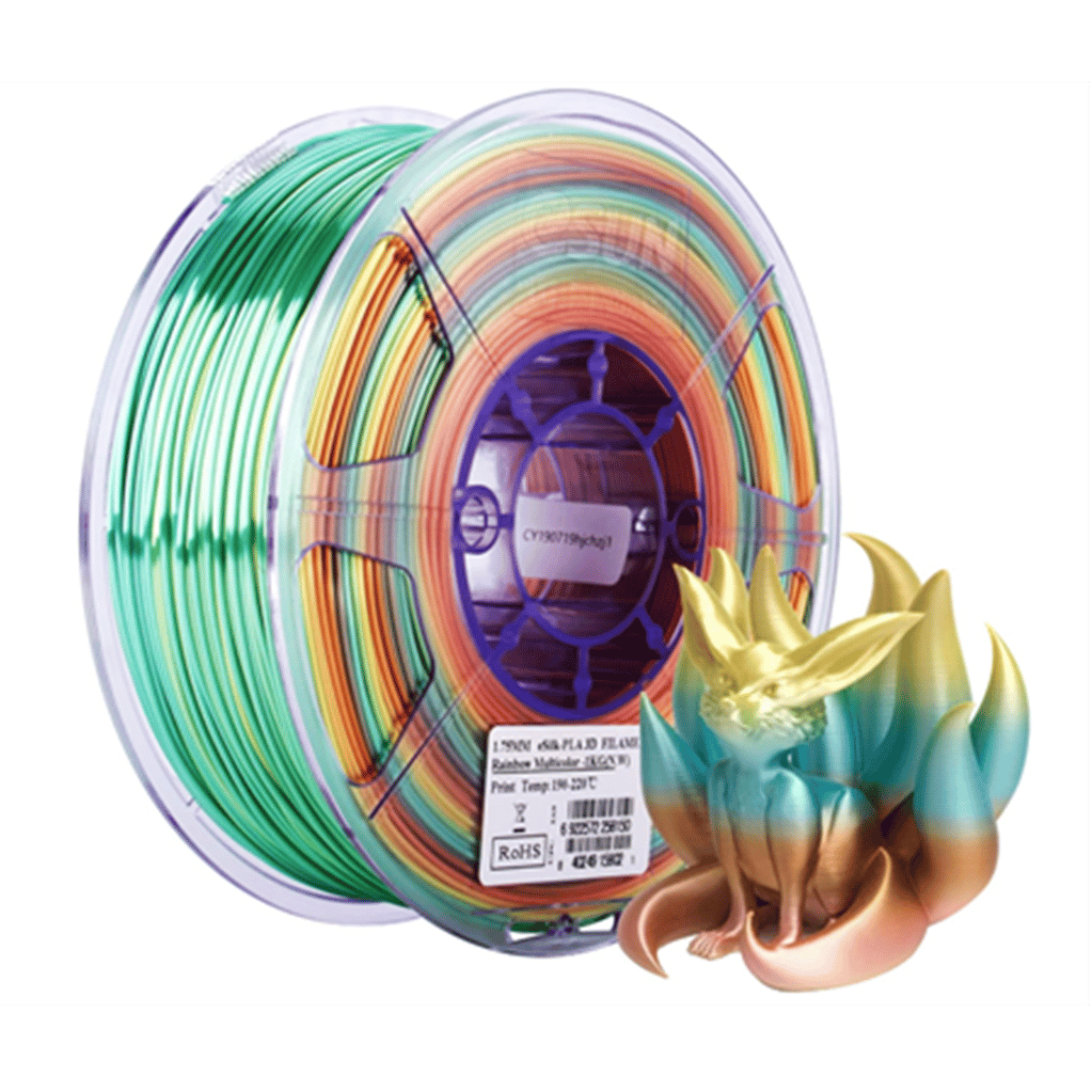 Esun Silk Pla+ Filament Rainbow 1.75mm 1000gr