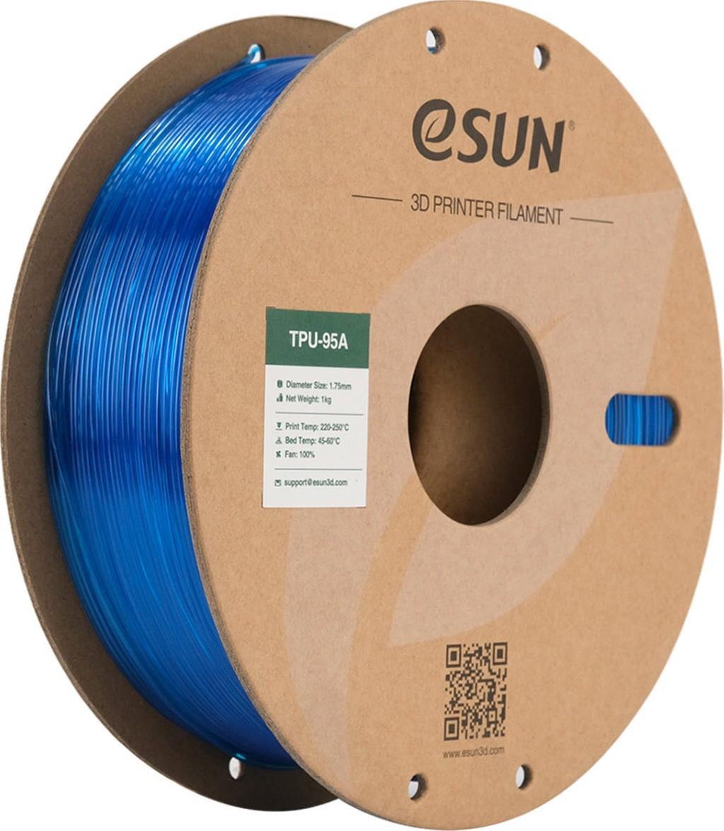 Esun TPU 95A Filament Transparan Mavi 1.75mm 1000gr