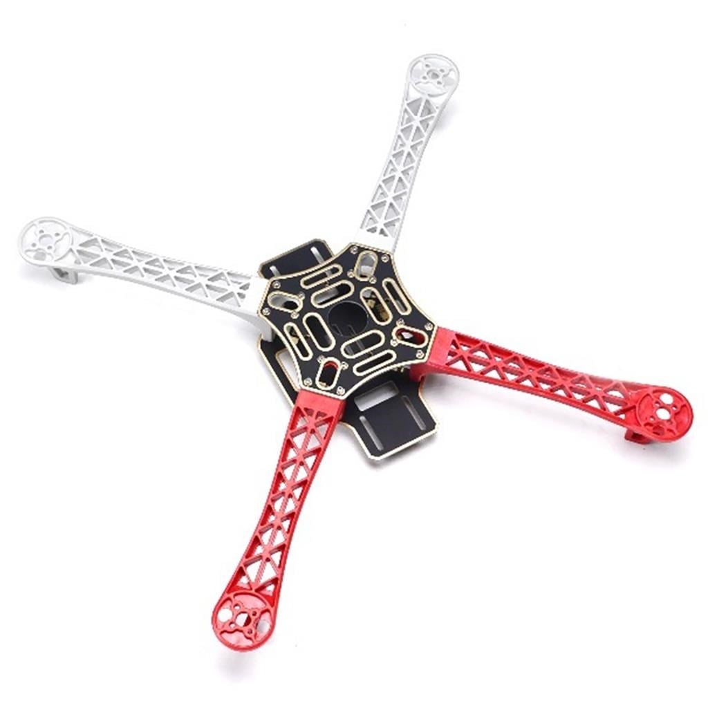 F450 PCB Kartlı Quadcopter Gövde Kiti-Kırmızı-Siyah Kollar
