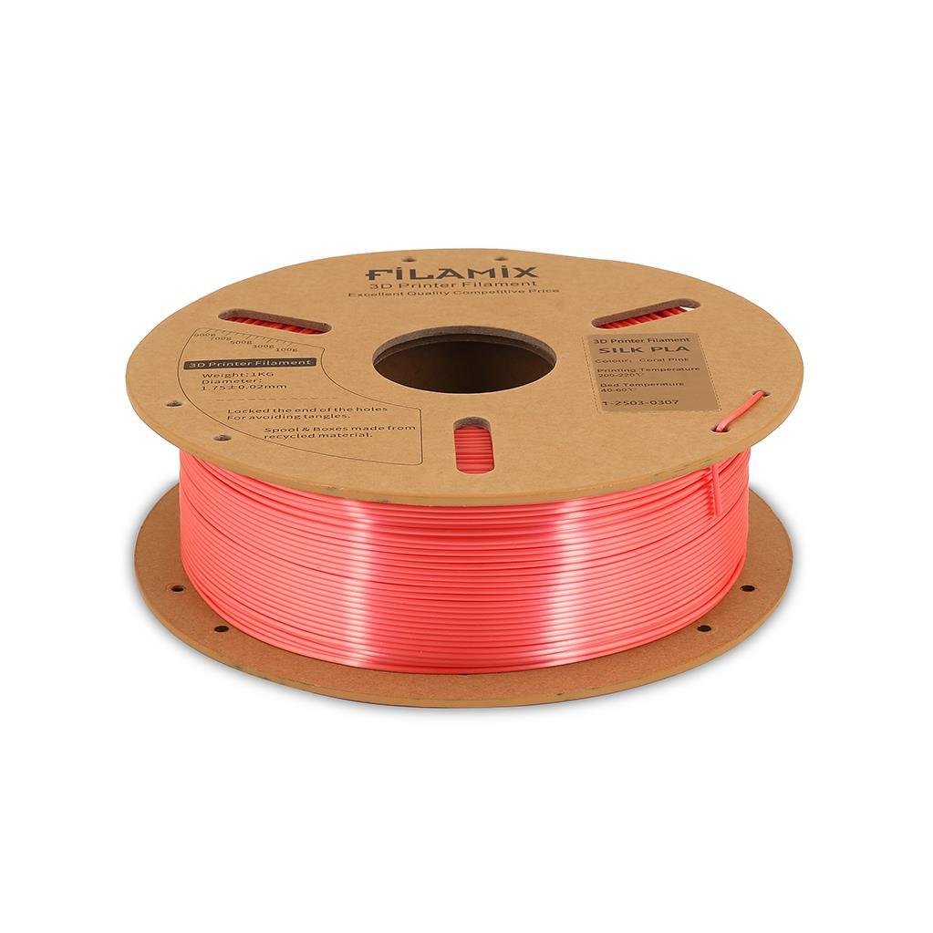 Filamix Silk PLA Filament 1.75mm 1Kg-Mercan Pembesi