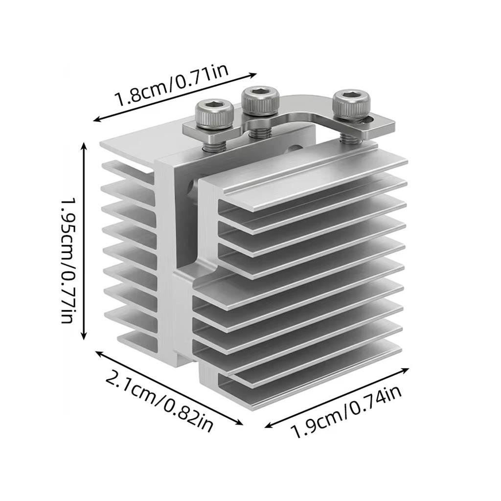 Flashforge AD5X Hotend Üst Soğutucu Blok-Gümüş