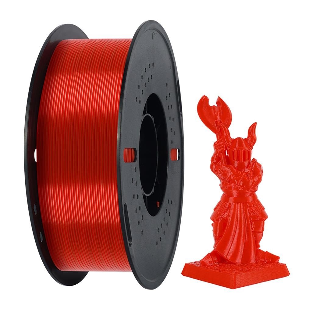 Kingroon Petg Basic Transparan Kırmızı Filament 1.75mm 1kg