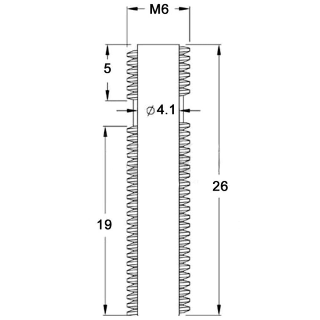 M6x26mm 4.1 Delik Barrel(4.1 Bore)