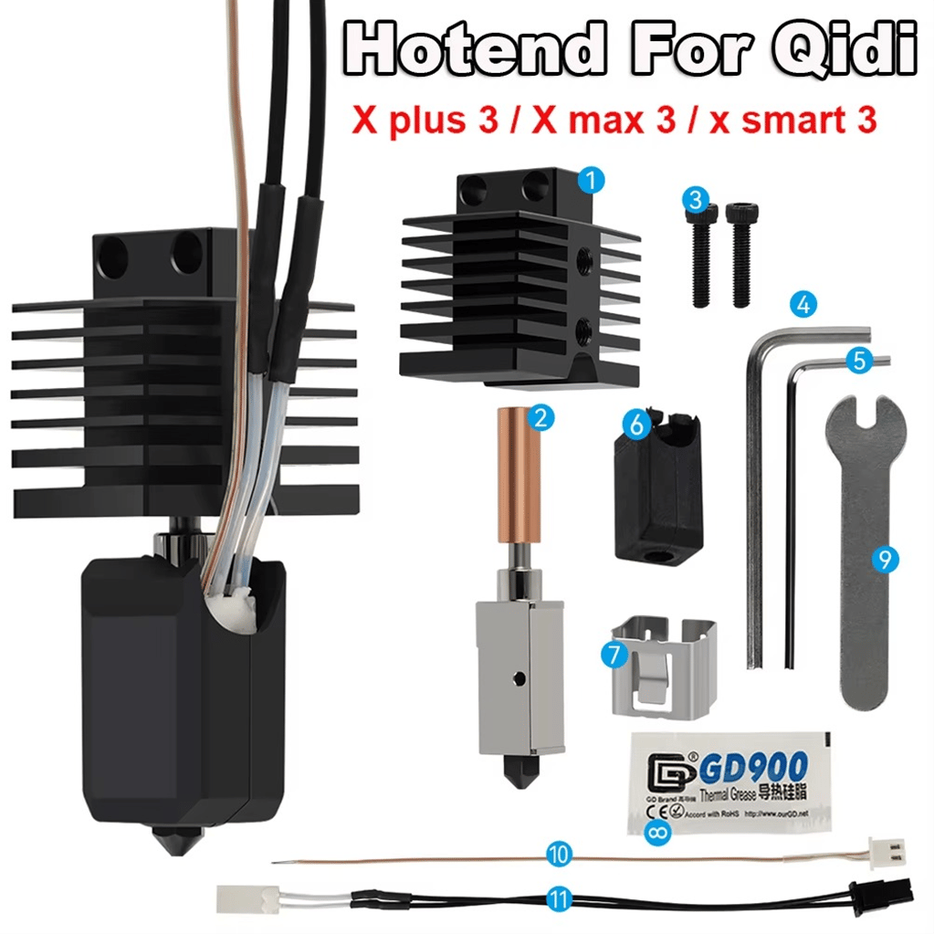 Qidi Tech X Plus 3-X Max 3-X Smart Yükseltilmiş Hotend Kiti