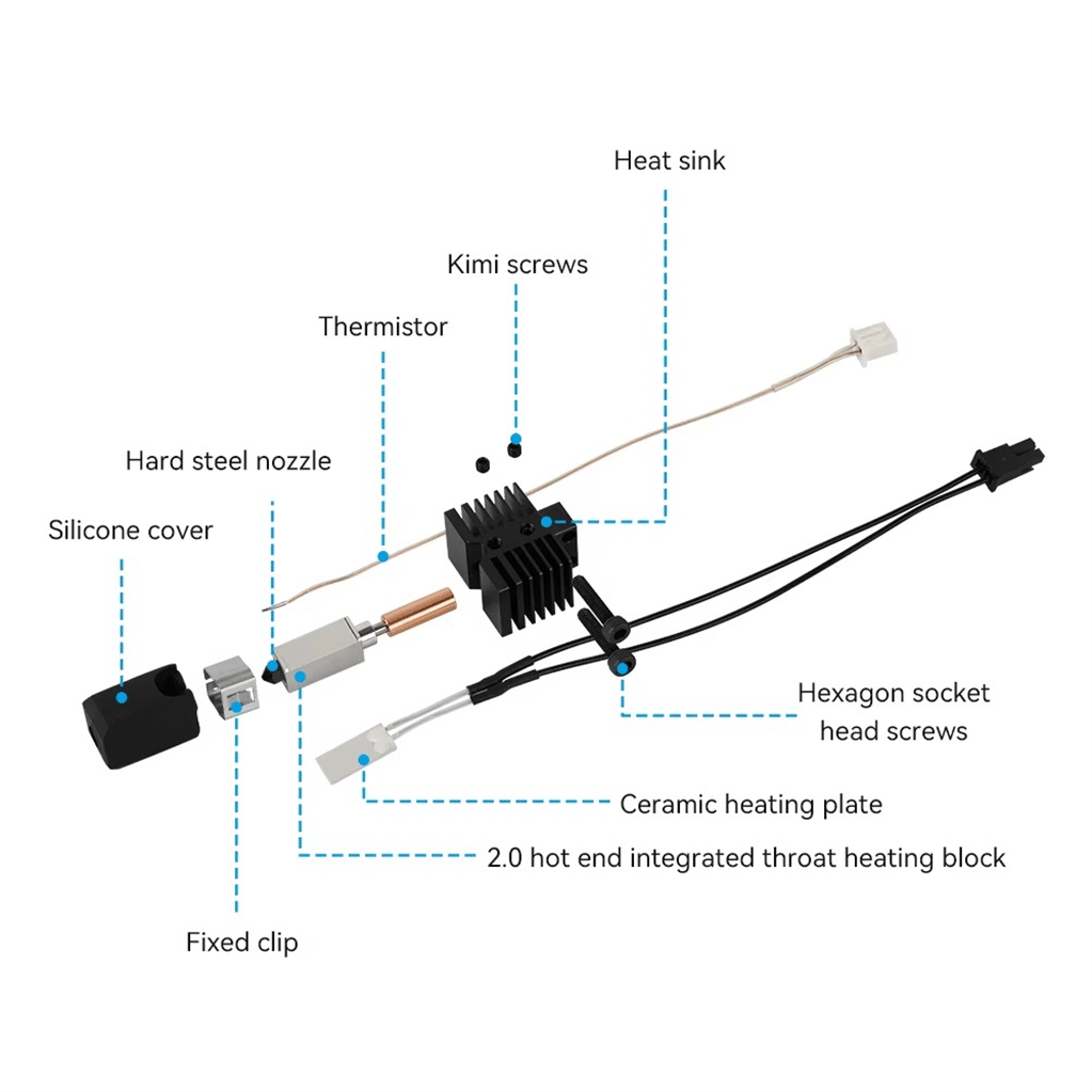Qidi Tech X Plus 3-X Max 3-X Smart Yükseltilmiş Hotend Kiti