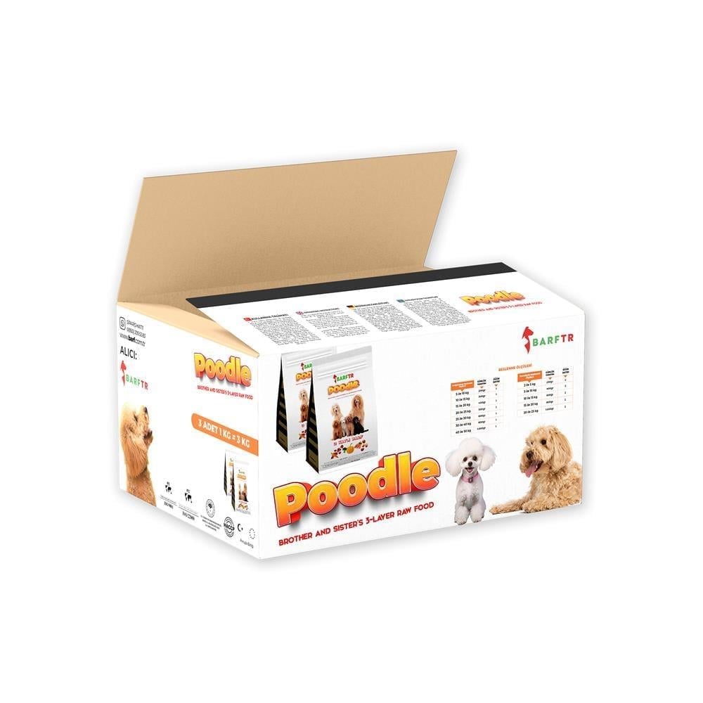 3 Katlı Barf Köpek Maması 3 Kg 1000 gr Tekli Ambalajlarda