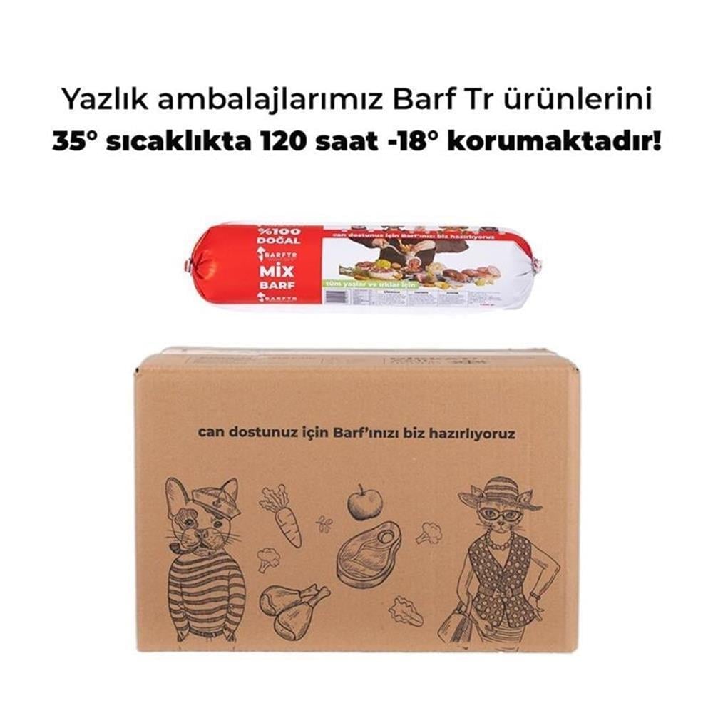 Mix Barf 10 kg 770 GR Salam Paket Tekli Ambalajlarda Köpek Maması