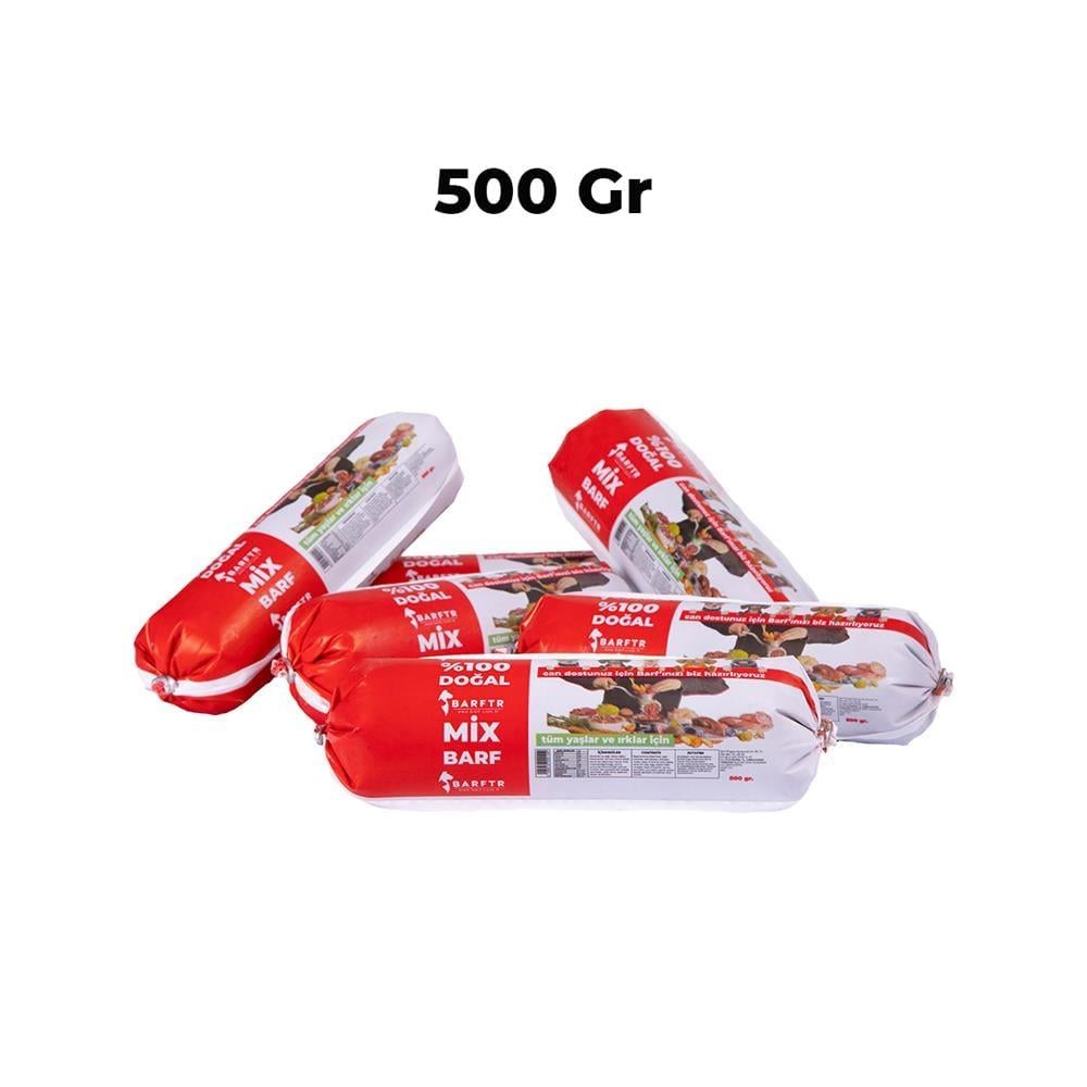 Mix Barf 20 kg 500 GR Salam Paket Tekli Ambalajlarda Köpek Maması