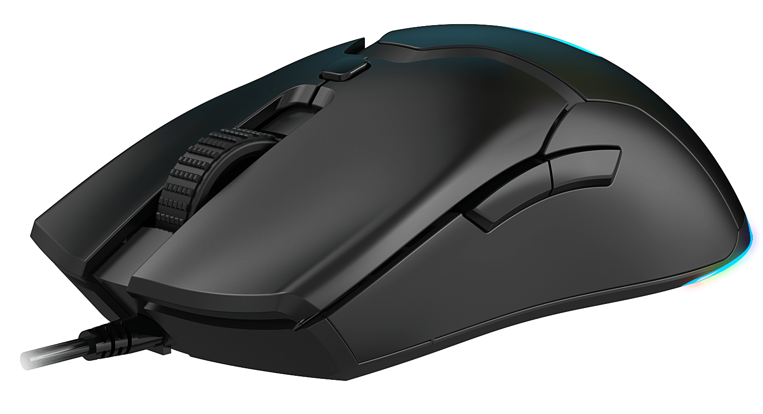 Cerberus Pixart PAW3519 Sensörlü 4200 Dpi Wide Rgb Özel Abs Doku Kablolu Gaming Mouse - Siyah