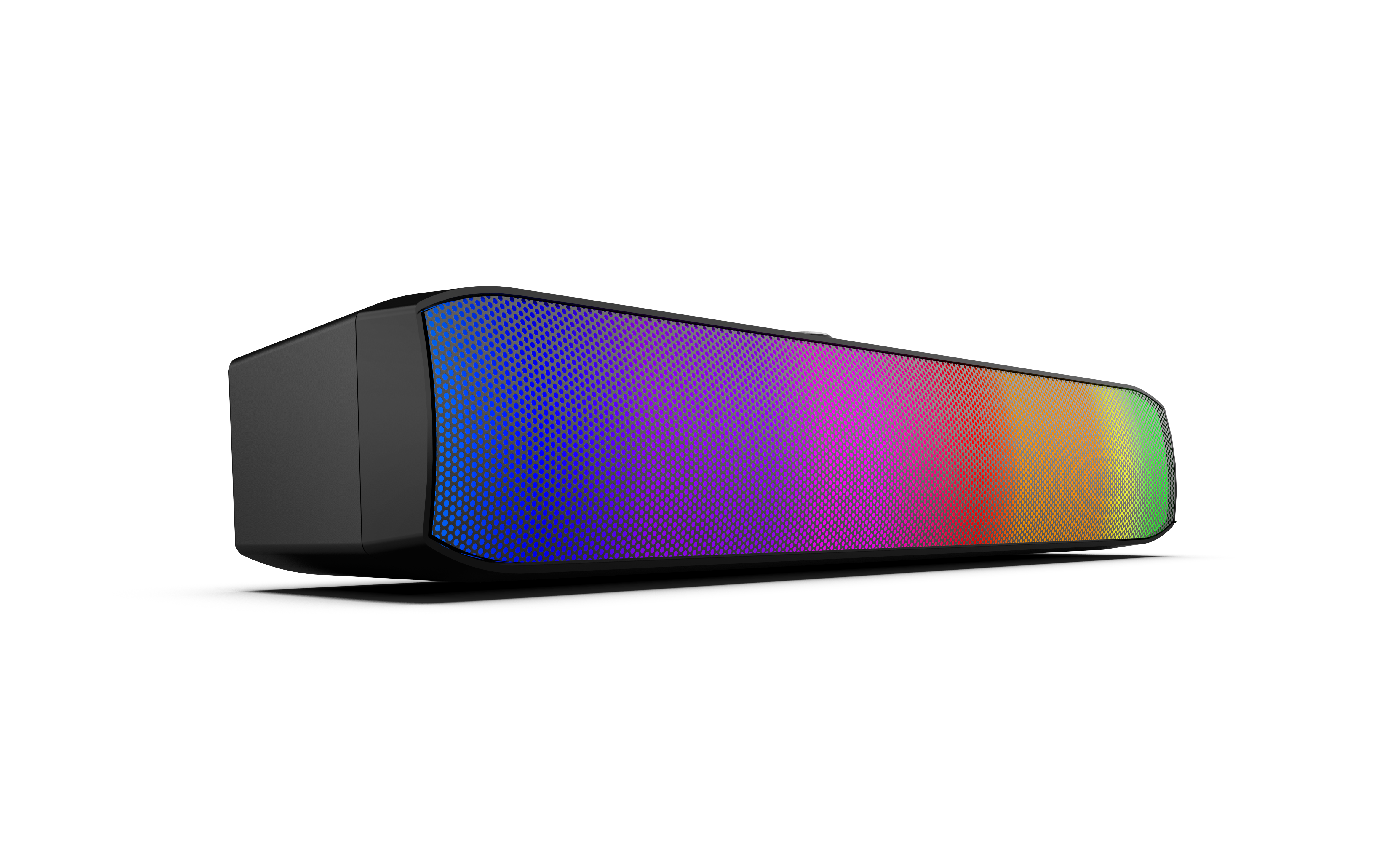 Claw's Lumatone 6W (3w x2) Full RGB Işıklandırmalı USB + 3.5mm Audio Çıkışlı Ses Kontrolcülü Kompakt Tasarım Tak-Çalıştır Gaming & Müzik Soundbar Speaker