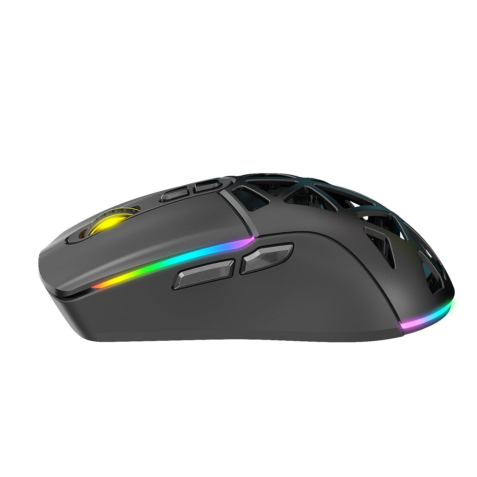 Claw's Nexus Air Pro Kablosuz 24.000 Dpi Pixart PMW3311 Sensör Makro Yazılımlı & Değiştirilebilir Kapaklı RGB Kablosuz Gaming Mouse - Siyah (2.4 GHz Kablosuz + BT5.1 + Type-C ile Kullanım Desteği)