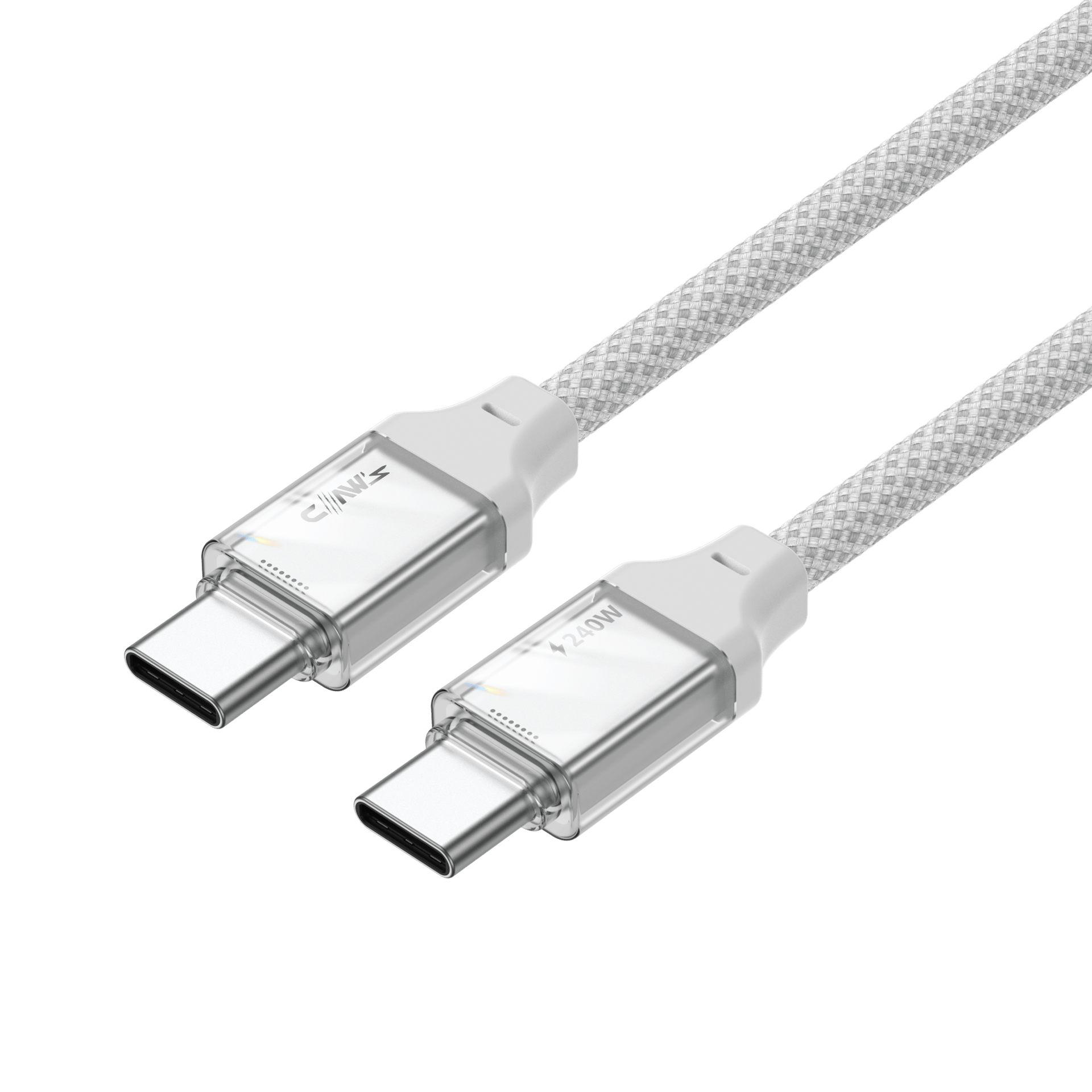 Claw's USB4.0 Silikon Örgülü Kablo - 240W (48V/5A) Ultra Hızlı Şarj, 40Gbps Veri Transfer Hızı, 8K 60Hz Görüntü ve Ses Aktarımı, Type-C Thunderbolt 3/4 Uyumlu Esnek Dönüştürücü Kablo