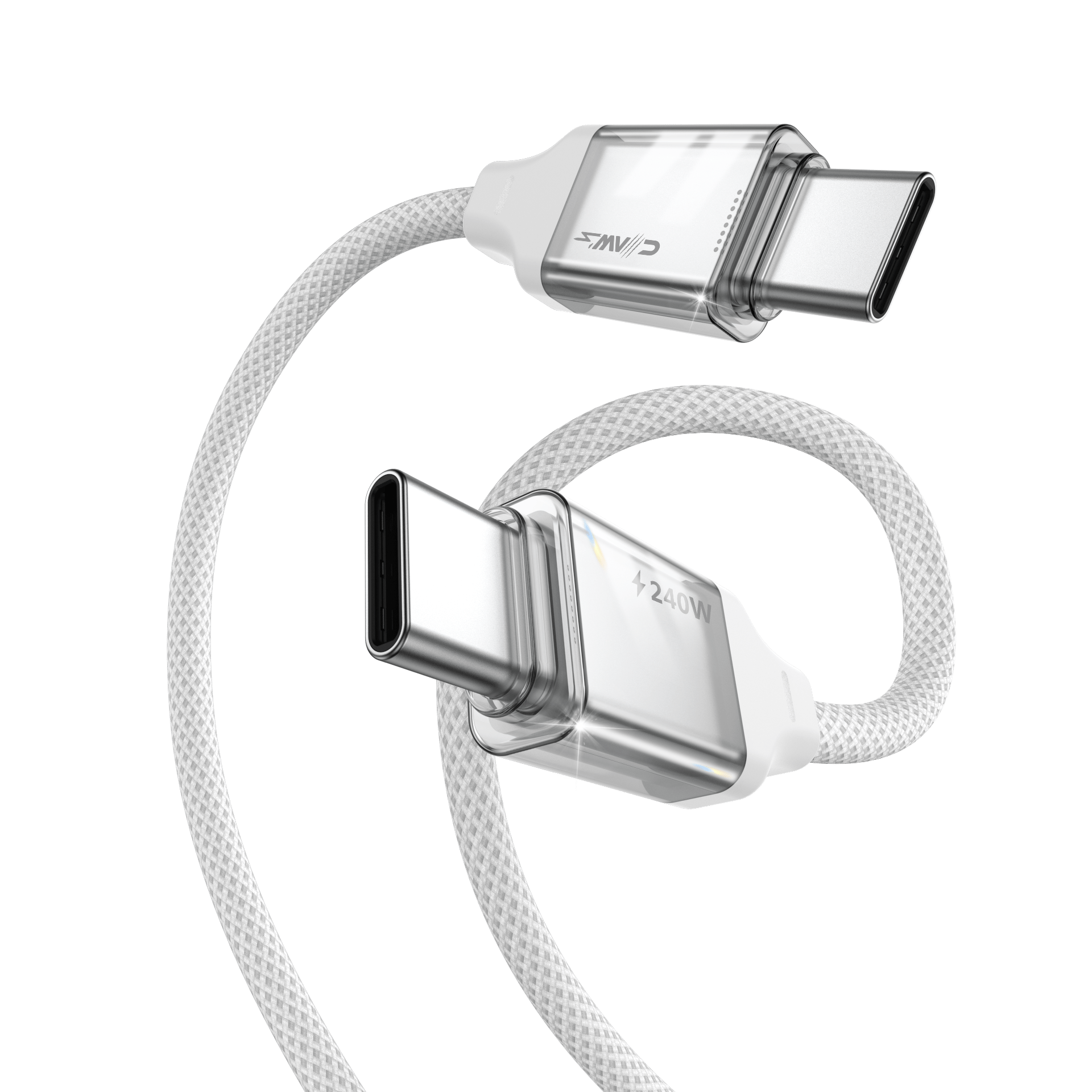 Claw's USB4.0 Silikon Örgülü Kablo - 240W (48V/5A) Ultra Hızlı Şarj, 40Gbps Veri Transfer Hızı, 8K 60Hz Görüntü ve Ses Aktarımı, Type-C Thunderbolt 3/4 Uyumlu Esnek Dönüştürücü Kablo