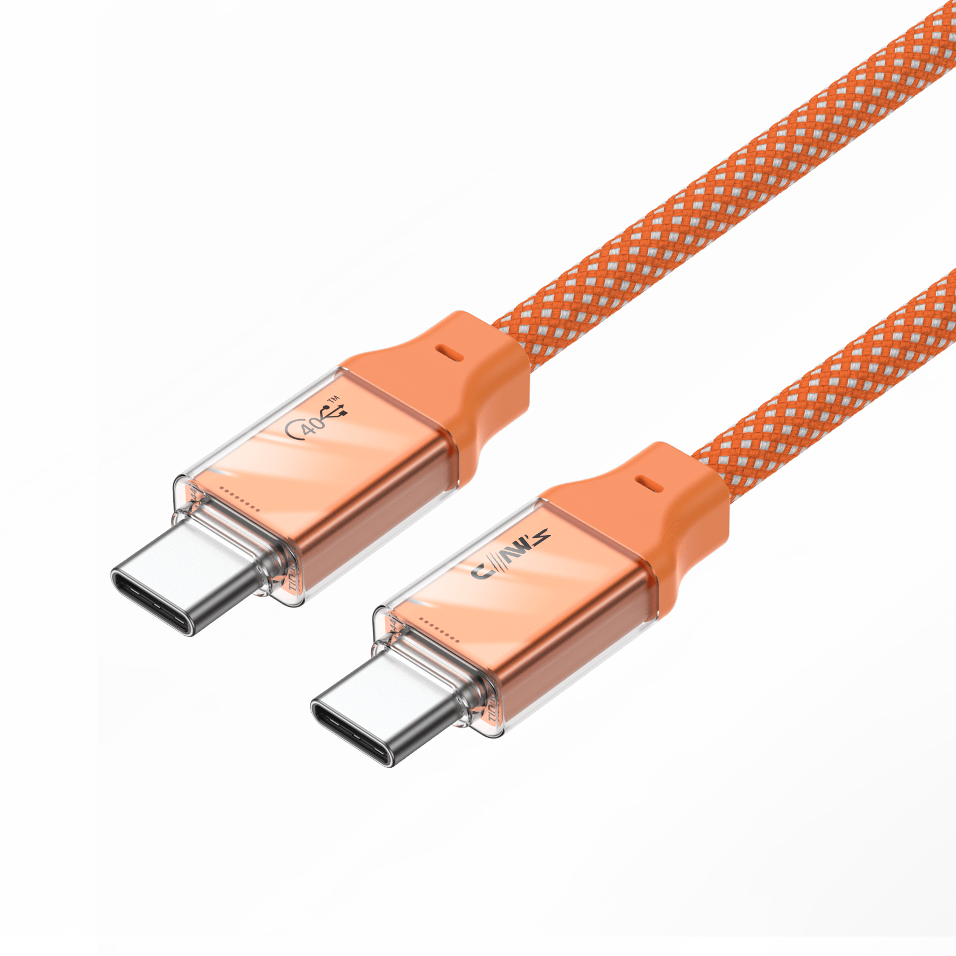 CLAW'S VOLTLİNK C240-D USB4.0 Silikon Örgülü Kablo - 240W (48V/5A) Ultra Hızlı Şarj, 40Gbps Veri Transfer Hızı, 8K 60Hz Görüntü ve Ses Aktarımı, Type-C Thunderbolt 3/4 Uyumlu Esnek Dönüştürücü Adaptör Kablosu