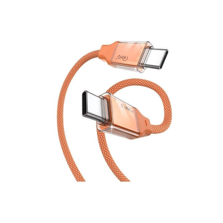 CLAW'S VOLTLİNK C240-D USB4.0 Silikon Örgülü Kablo - 240W (48V/5A) Ultra Hızlı Şarj, 40Gbps Veri Transfer Hızı, 8K 60Hz Görüntü ve Ses Aktarımı, Type-C Thunderbolt 3/4 Uyumlu Esnek Dönüştürücü Adaptör Kablosu