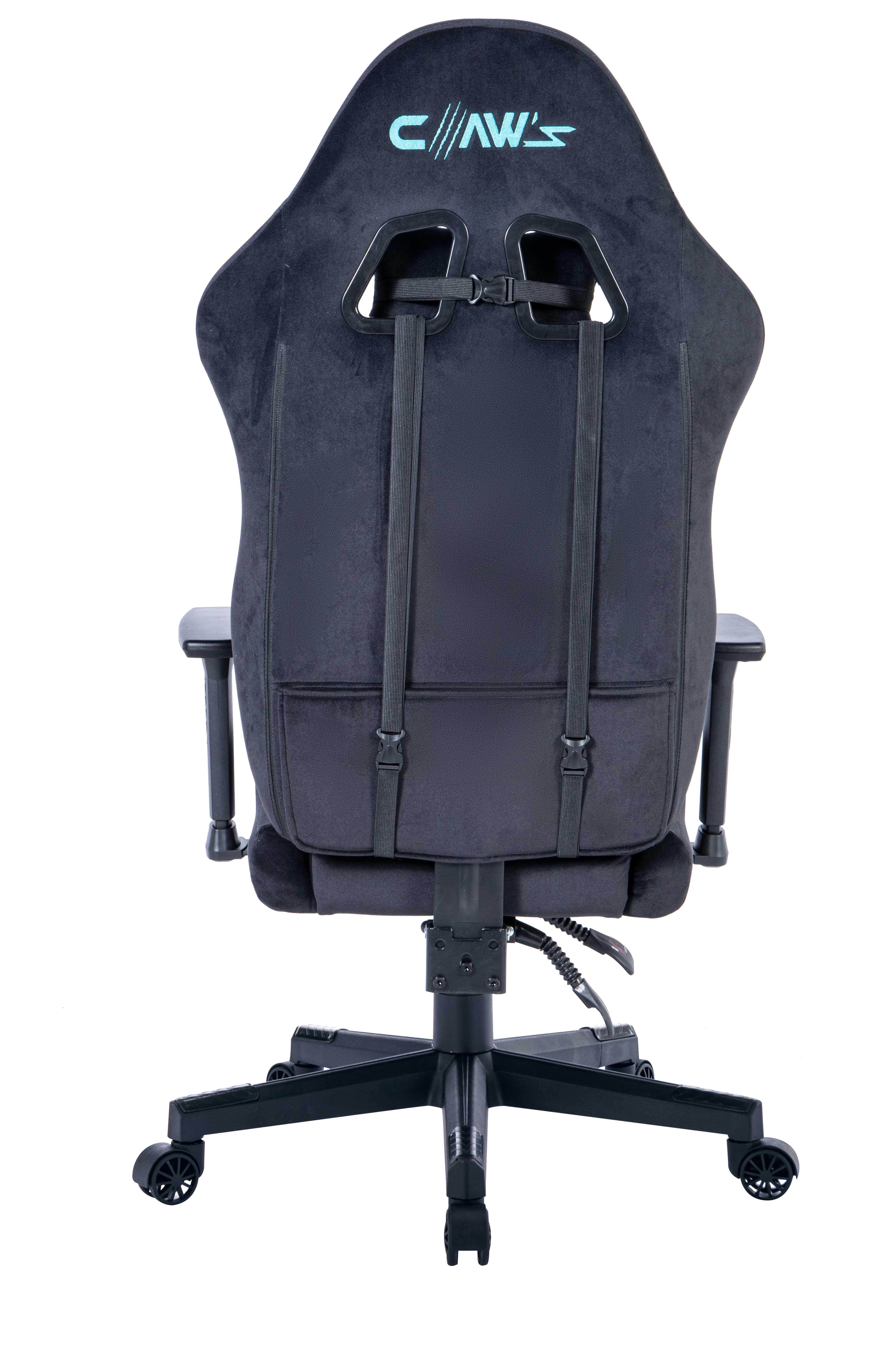 Claw's Z12 Özel Dokuma Terletme Yapmaz Kadife Kumaş- ErgoSupport Kadife Bel & Baş Yastığı - 3D Kolçak - Çelik & Ahşap İskeletli Premium Oyuncu Koltuğu