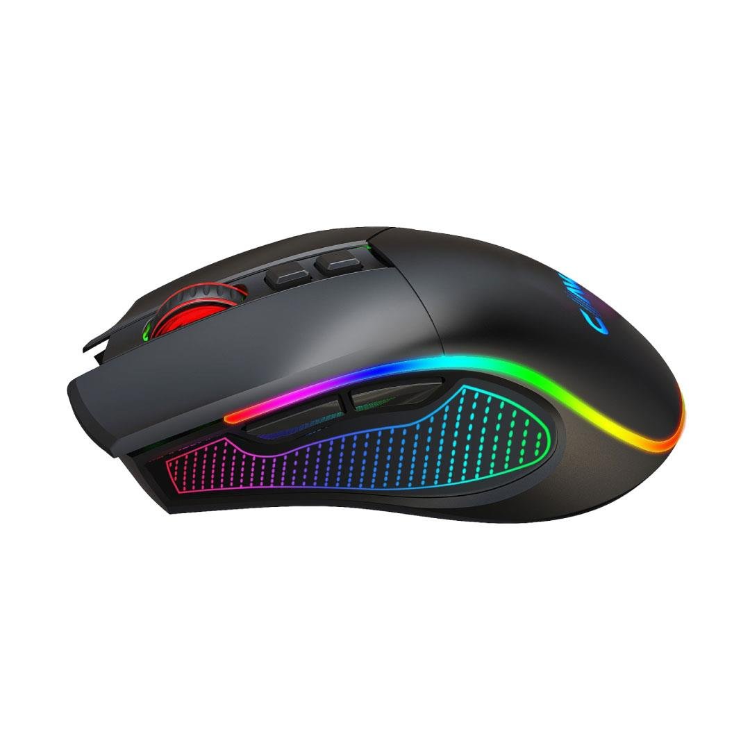 Crossfire Air V1 Kablosuz 10000 Dpi Pixart PMW3325 Sensör Makro Yazılımlı Chromatic RGB Kablosuz Gaming Mouse - Siyah