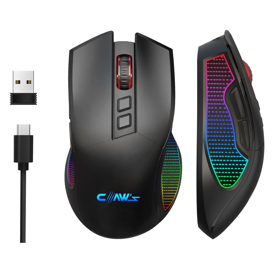 Crossfire Air V1 Kablosuz 10000 Dpi Pixart PMW3325 Sensör Makro Yazılımlı Chromatic RGB Kablosuz Gaming Mouse - Siyah