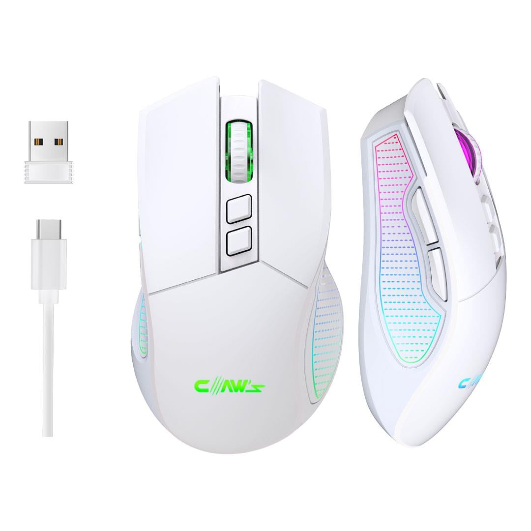 Crossfire Air V1 Kablosuz 10000 Dpi Pixart PMW3325 Sensör Makro Yazılımlı Chromatic RGB Kablosuz Gaming Mouse - Beyaz