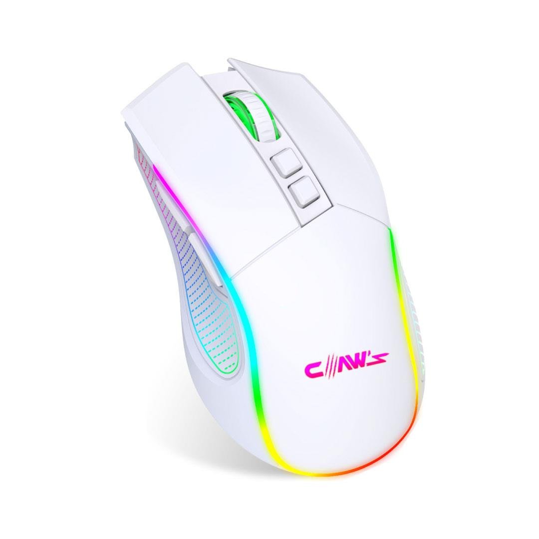 Crossfire Air V1 Kablosuz 10000 Dpi Pixart PMW3325 Sensör Makro Yazılımlı Chromatic RGB Kablosuz Gaming Mouse - Beyaz