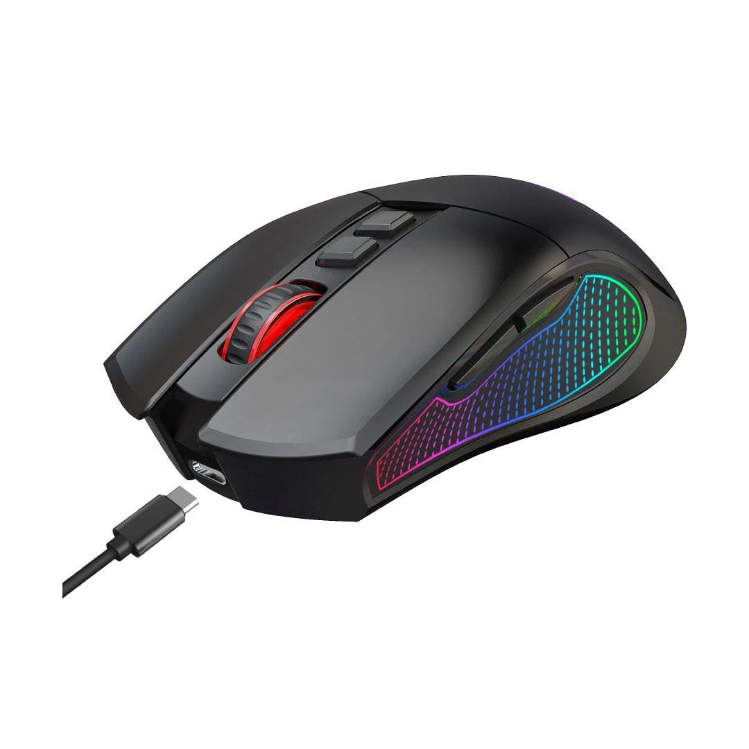 Crossfire Air V1 Kablosuz 10000 Dpi Pixart PMW3325 Sensör Makro Yazılımlı Chromatic RGB Kablosuz Gaming Mouse - Siyah
