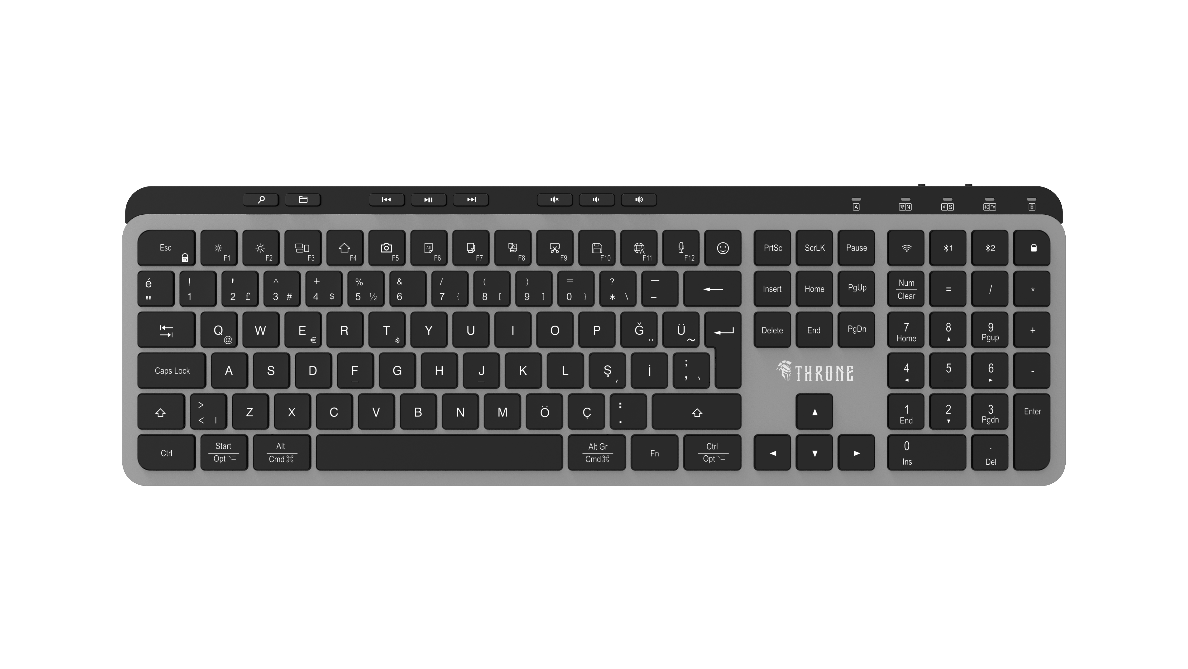 Elite K1 Sessiz Switch 110+8 Multimedya Tuşlu Windows & Macos Uyumlu Premium Alüminyum-Metal Kablosuz Ofis Klavyesi