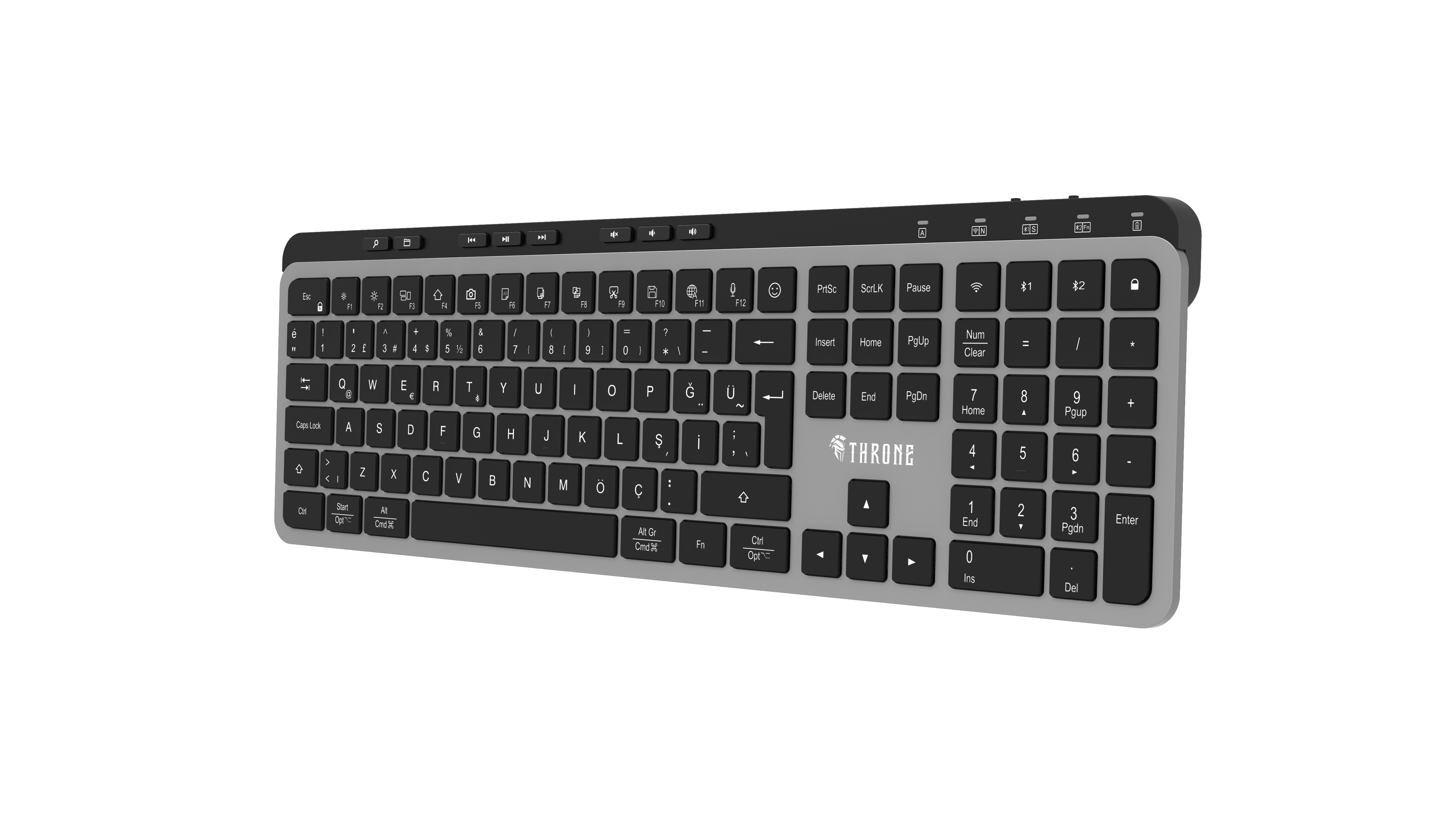 Elite K1 Sessiz Switch 110+8 Multimedya Tuşlu Windows & Macos Uyumlu Premium Alüminyum-Metal Kablosuz Ofis Klavyesi